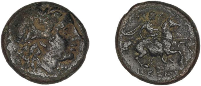 Colophon Kinns 1980 Period II, AE 14, реверс, bm