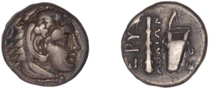 Erythrae Kinns 1980 Period II.2, AR 1, реверс, bm