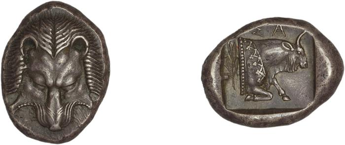 Samos Barron 1966 Class VI tetradrachms, реверс, bm