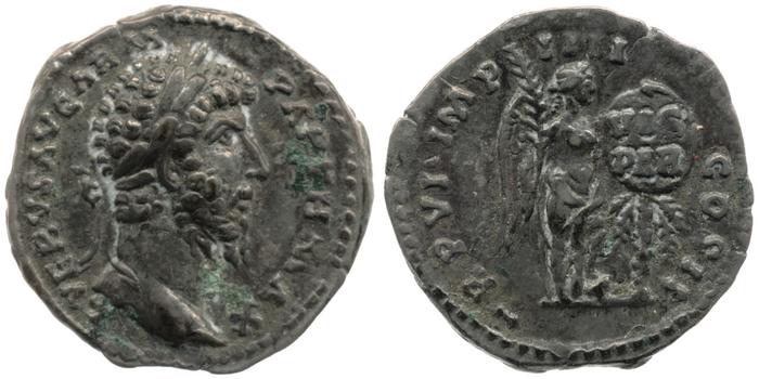 RIC III Marcus Aurelius 566, реверс, bm