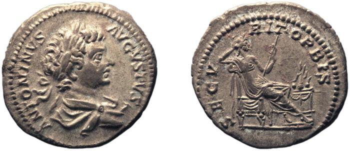 реверс RIC IV Caracalla 43