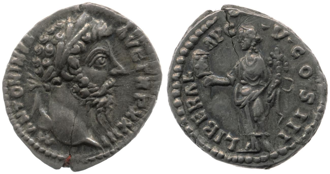 RIC III Marcus Aurelius 206, аверс, bm