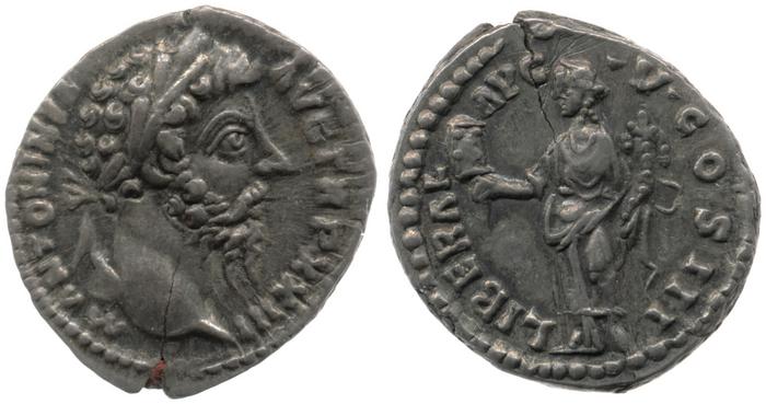 RIC III Marcus Aurelius 206, реверс, bm