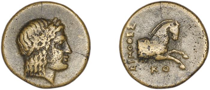 Colophon Kinns 1980 Period I.2, AE 9, реверс, bm