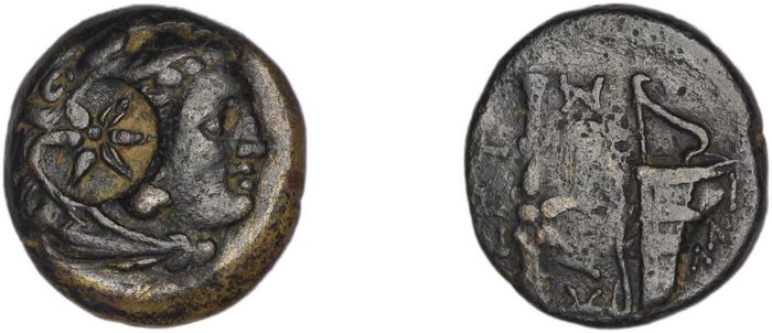 Erythrae Kinns 1980 Period III.1, AE 7, реверс, bm