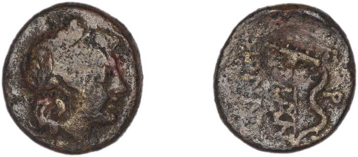 реверс Erythrae Kinns 1980 Period III.2, AE 9