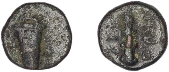 реверс Erythrae Kinns 1980 Period III.1, AE 6