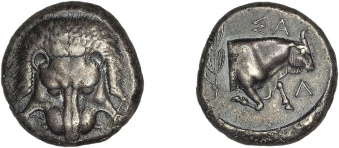 Samos Barron 1966 Class VII tetradrachms, реверс, bm