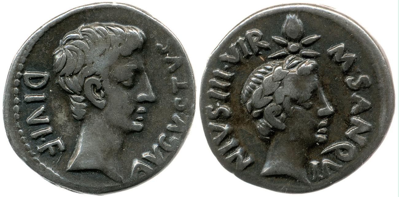 RIC I (second edition) Augustus 338, аверс, bm