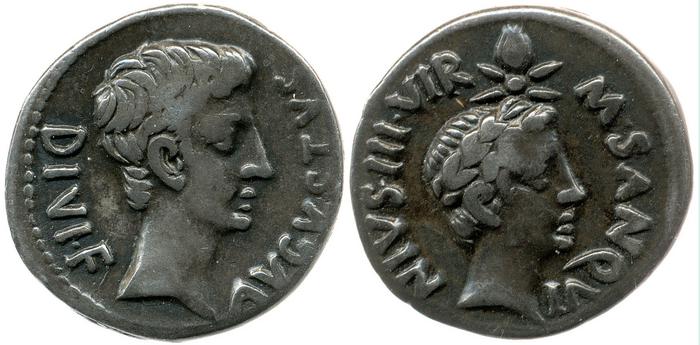 RIC I (second edition) Augustus 338, реверс, bm