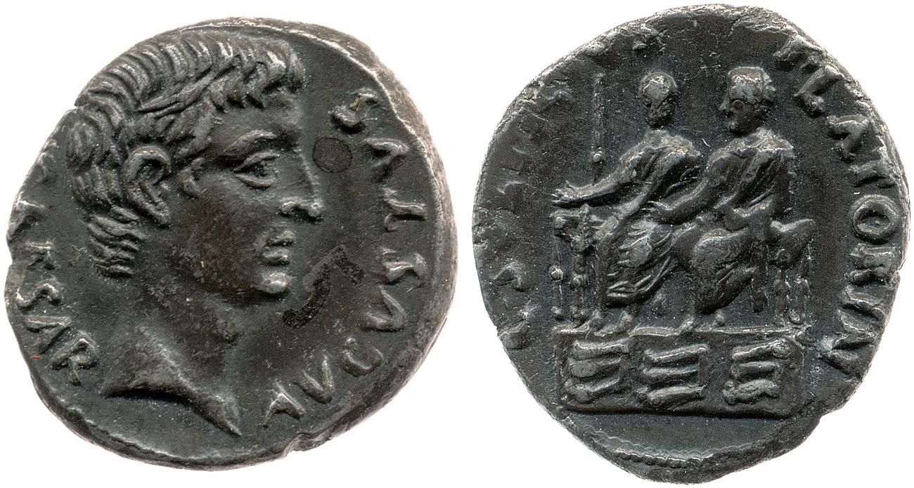 RIC I (second edition) Augustus 407, аверс, bm