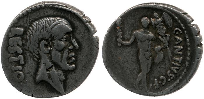 RRC 455/1a, реверс, bm