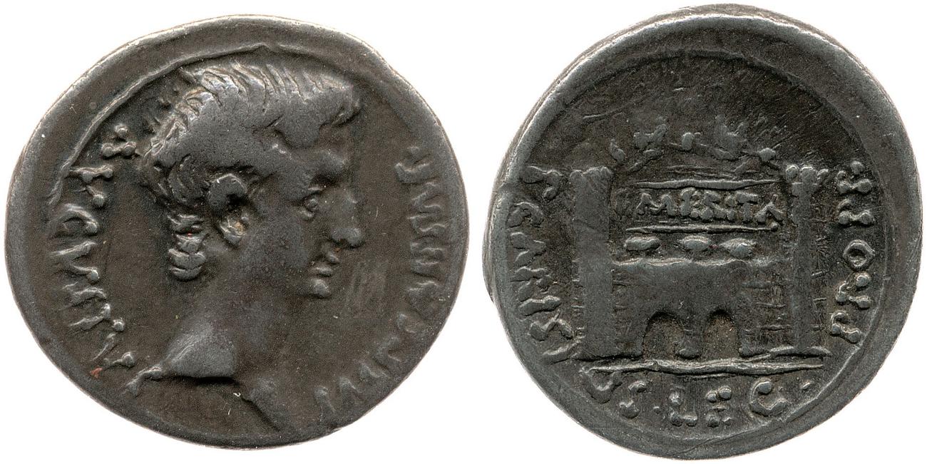 RIC I (second edition) Augustus 9A, аверс, bm