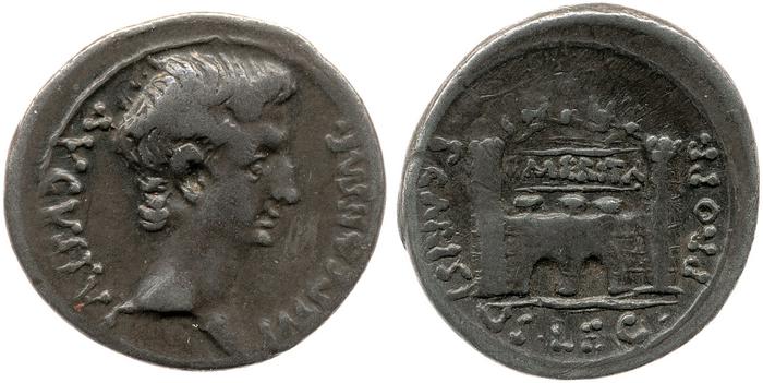 RIC I (second edition) Augustus 9A, реверс, bm