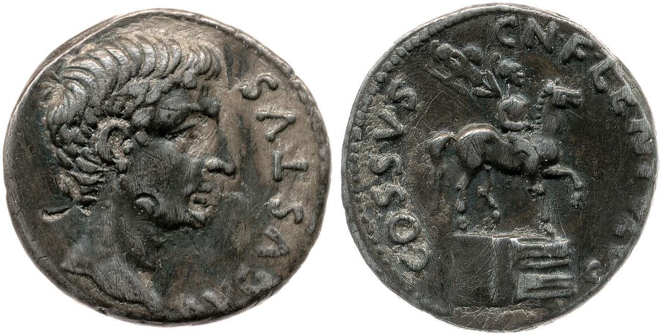 RIC I (second edition) Augustus 412, аверс, bm