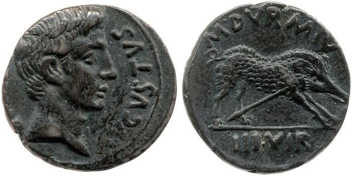 RIC I (second edition) Augustus 317, реверс, bm