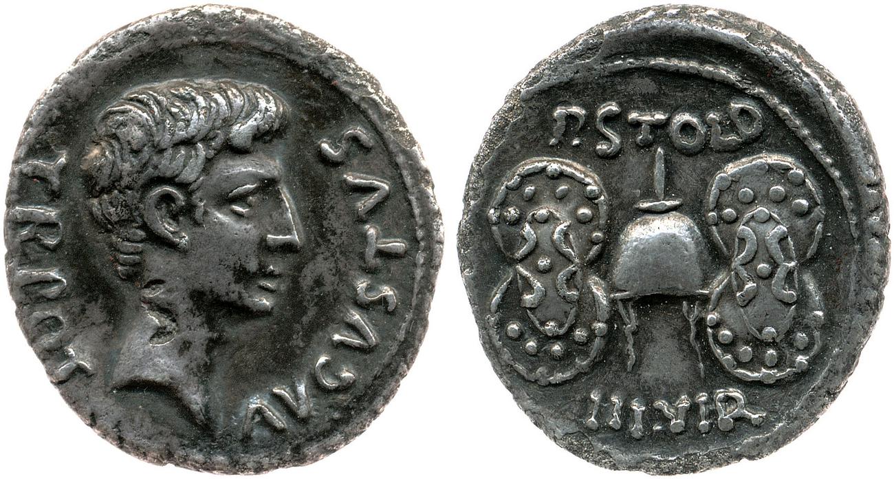 RIC I (second edition) Augustus 343, аверс, bm