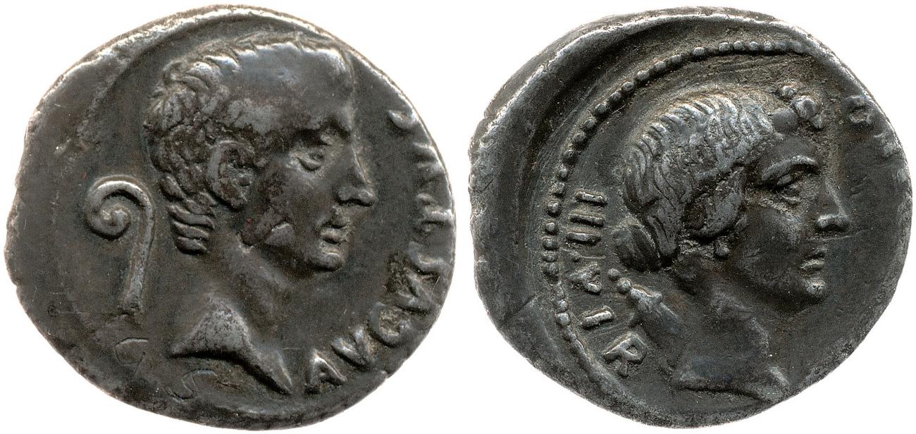 RIC I (second edition) Augustus 403, аверс, bm
