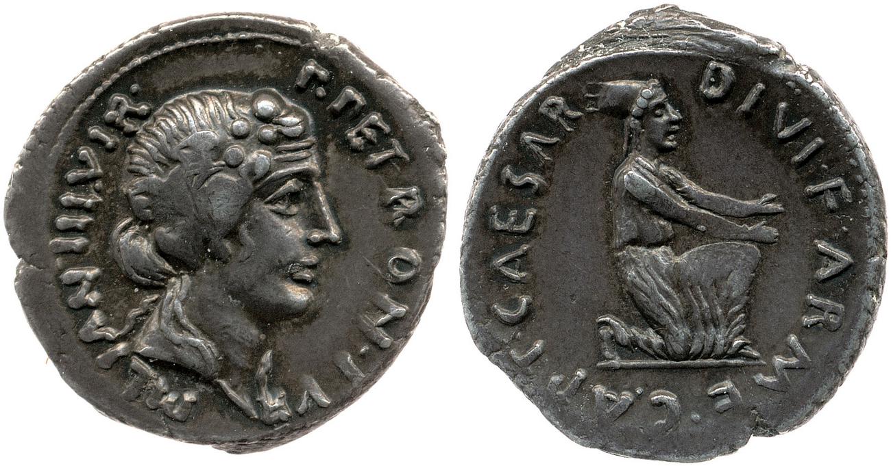 RIC I (second edition) Augustus 292, аверс, bm