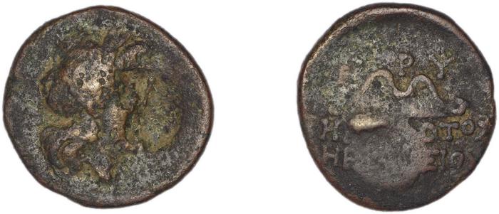 Erythrae Kinns 1980 Period III.2, AE 9, реверс, bm
