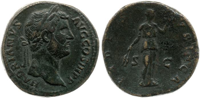 RIC II, Part 3 (second edition) Hadrian 2266, реверс, bm