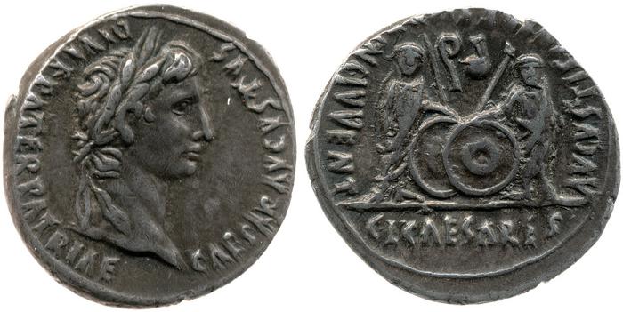 RIC I (second edition) Augustus 210, реверс, bm
