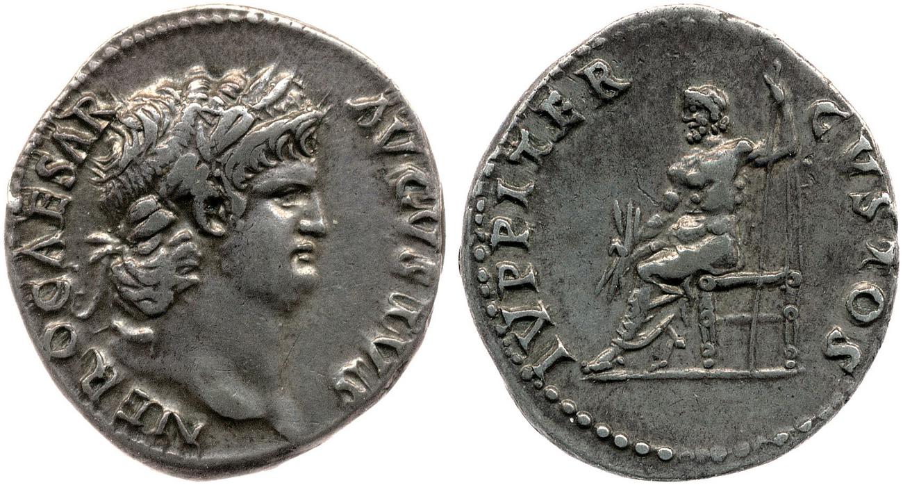RIC I (second edition) Nero 53, аверс, bm