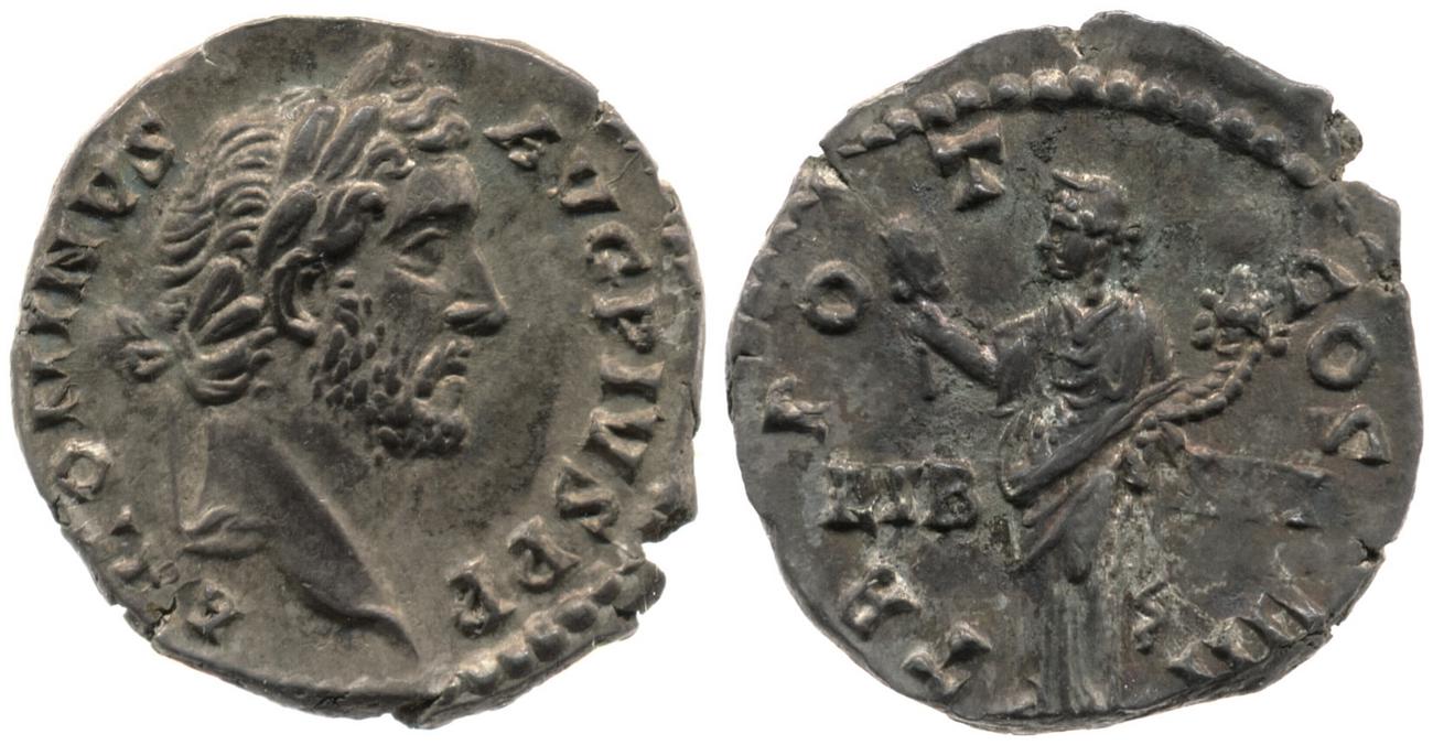 аверс RIC III Antoninus Pius 155