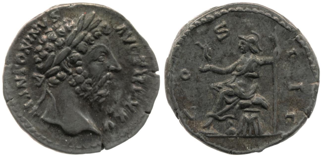 аверс RIC III Marcus Aurelius 233