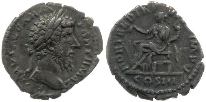 реверс RIC III Marcus Aurelius 586