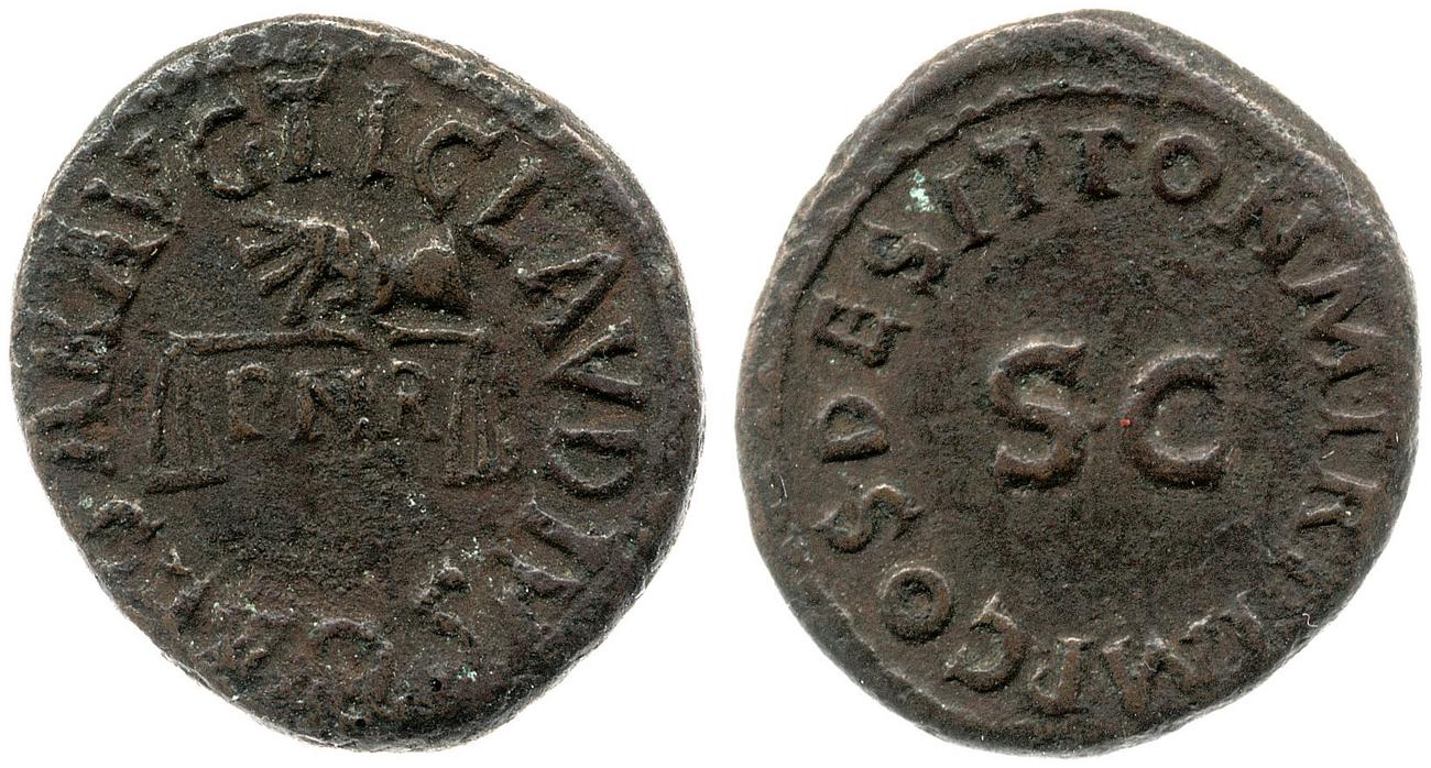 RIC I (second edition) Claudius 85, аверс, bm