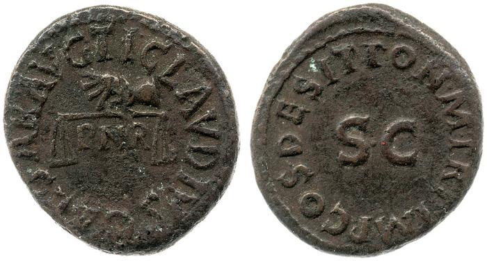 RIC I (second edition) Claudius 85, реверс, bm