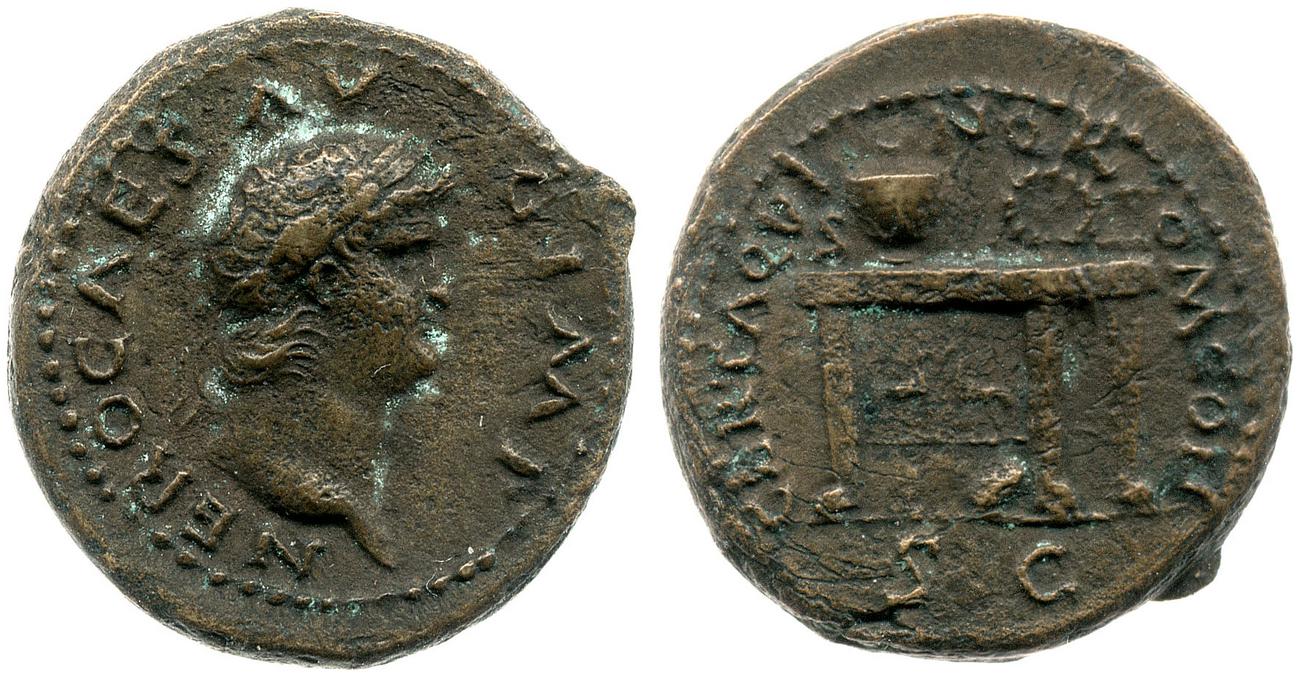 RIC I (second edition) Nero 247, аверс, bm