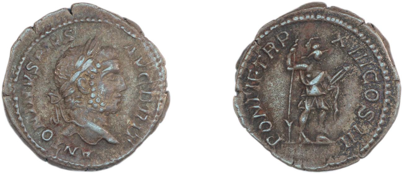 RIC IV Caracalla 117B, obverse, bm