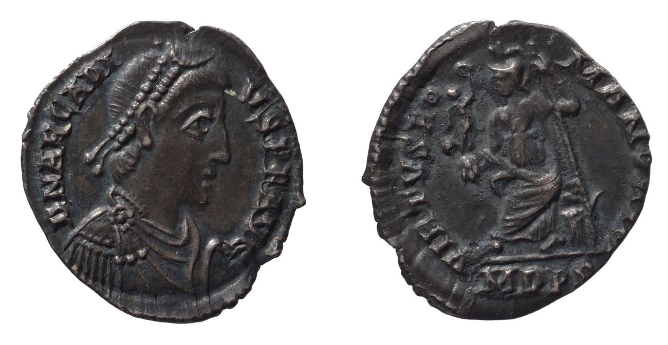 RIC IX Mediolanum 32B, аверс, bm