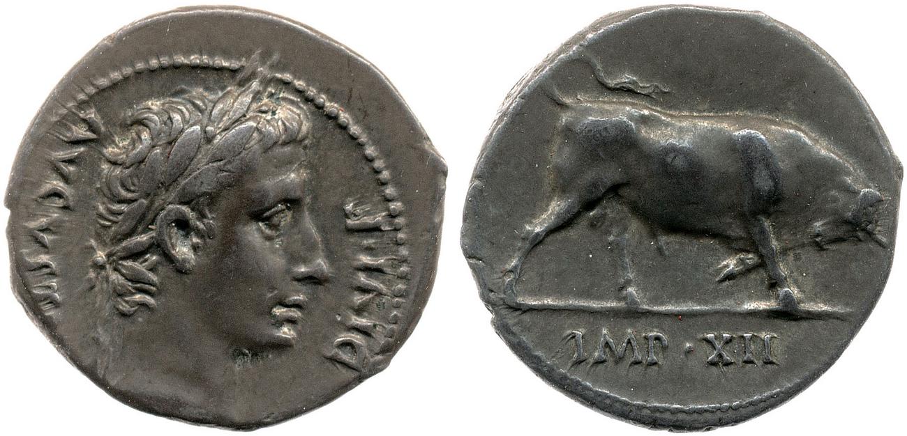 RIC I (second edition) Augustus 187A, аверс, bm