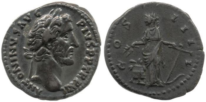 RIC III Antoninus Pius 175, реверс, bm