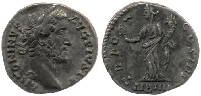 RIC III Antoninus Pius 155, реверс, bm