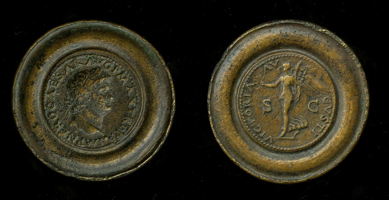 RIC I (second edition) Nero 522, аверс, bm