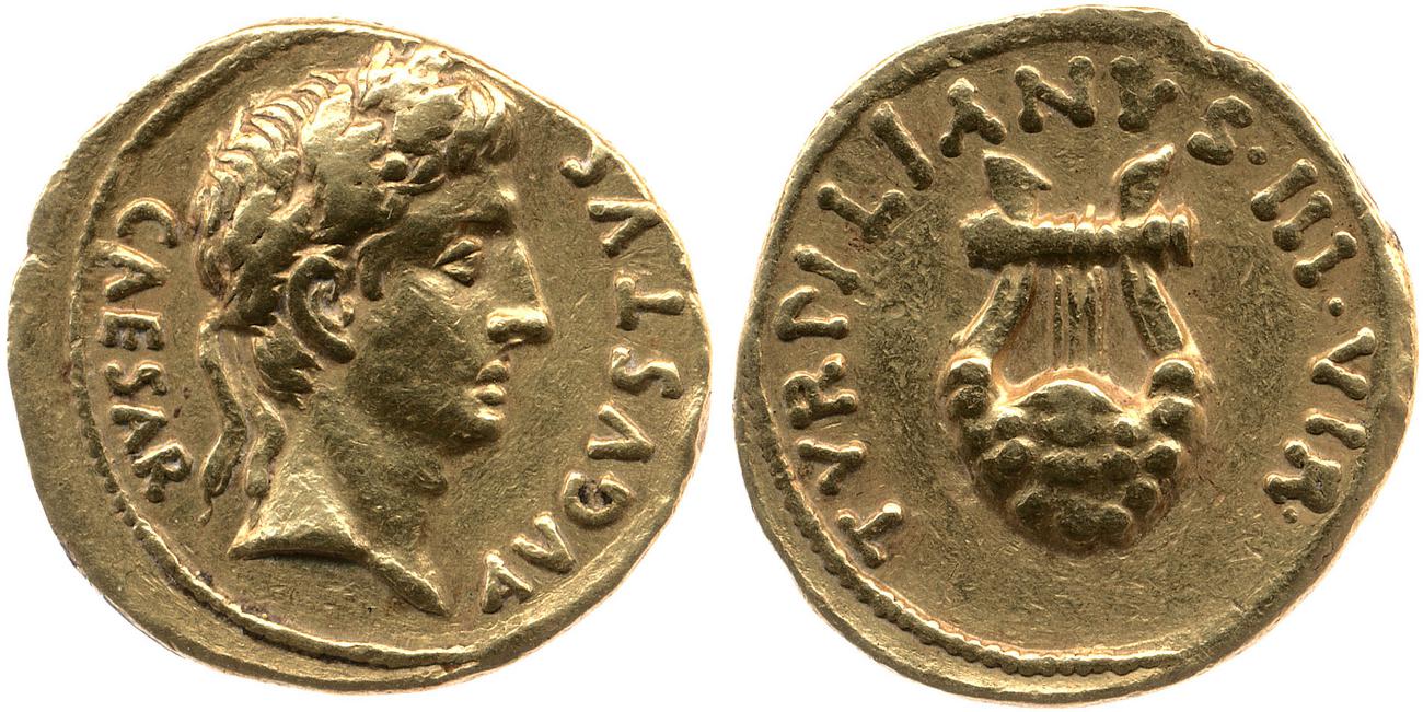 obverse RIC I (second edition) Augustus 298