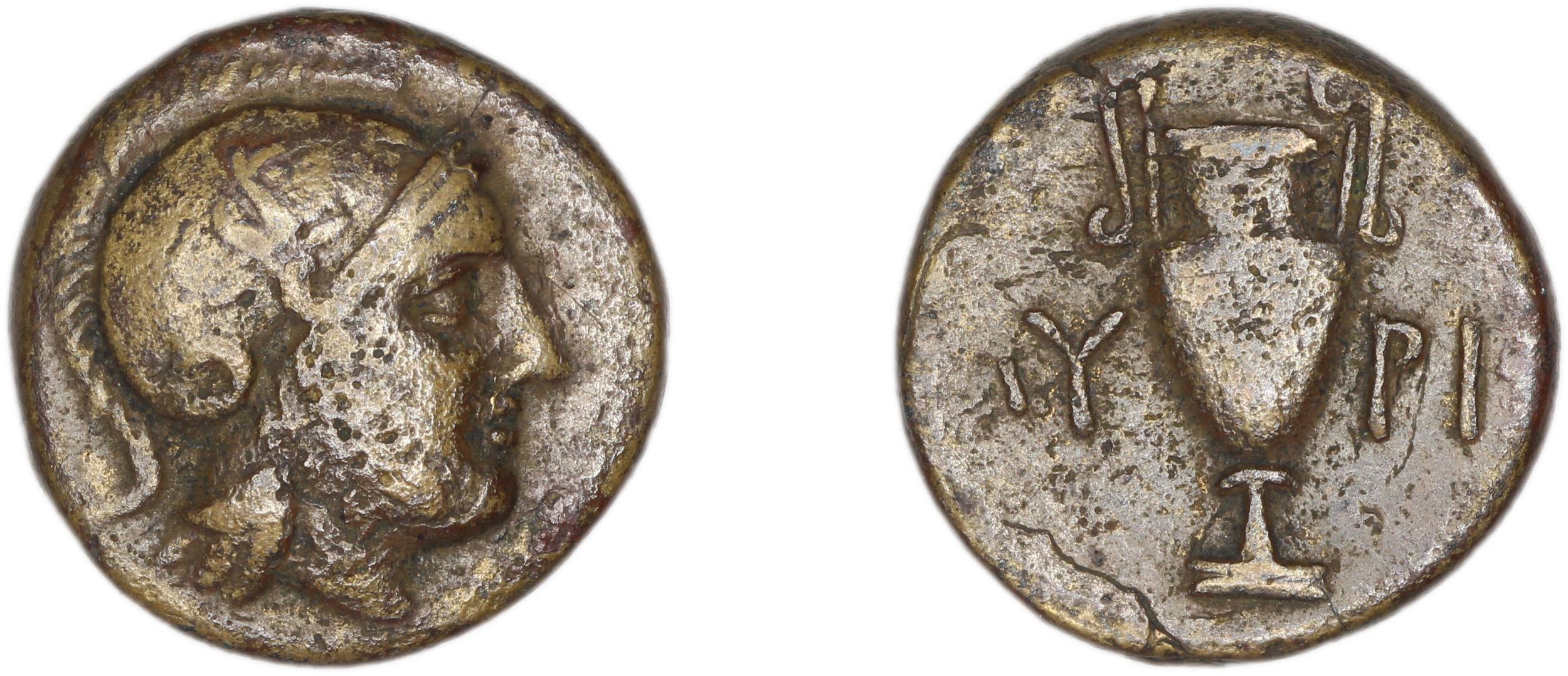 obverse Myrina SNG Copenhagen Myrina 214-218