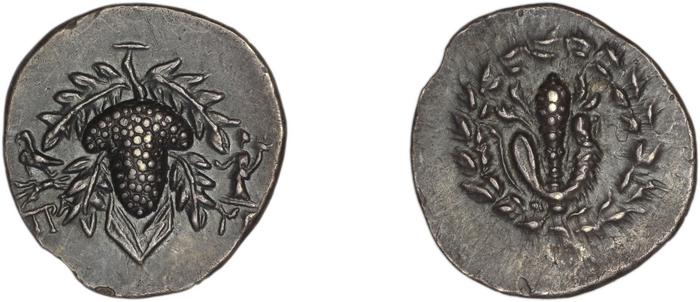 реверс Tralles Kleiner and Noe 1977 35, didrachms