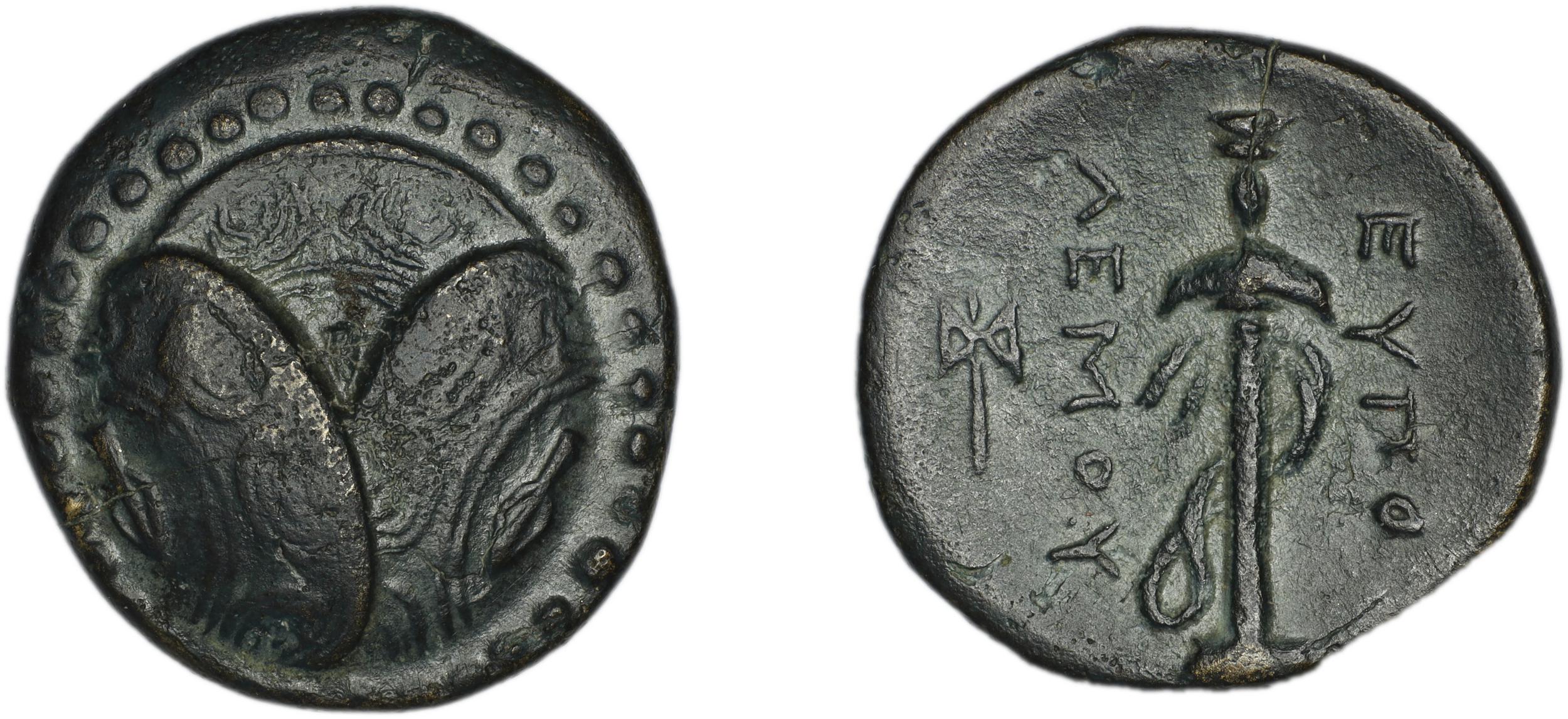 Eupolemos, strategos of Caria Caunus Ashton 1998, аверс, bm