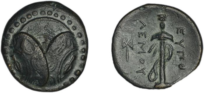 Eupolemos, strategos of Caria Caunus Ashton 1998, реверс, bm