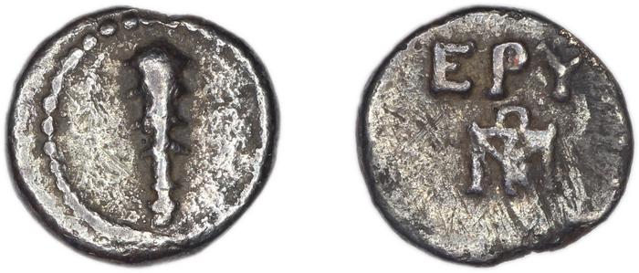 реверс Erythrae Kinns 1980 Period V, AR XI