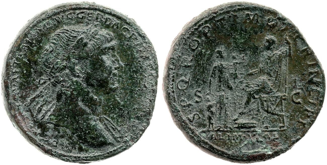 RIC II Trajan 461, аверс, bm