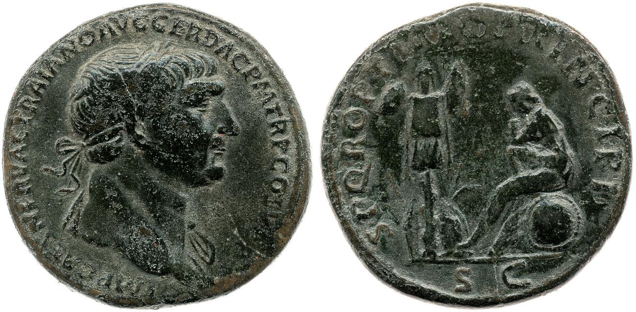 RIC II Trajan 564, аверс, bm