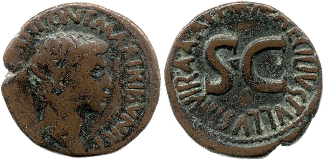 RIC I (second edition) Augustus 435, аверс, bm