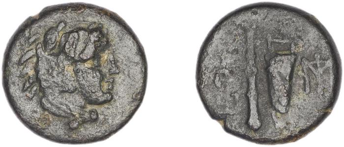 Erythrae Kinns 1980 Period II.2, AE 5, реверс, bm