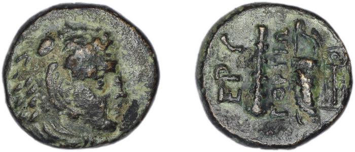 Erythrae Kinns 1980 Period II.2, AE 5, реверс, bm